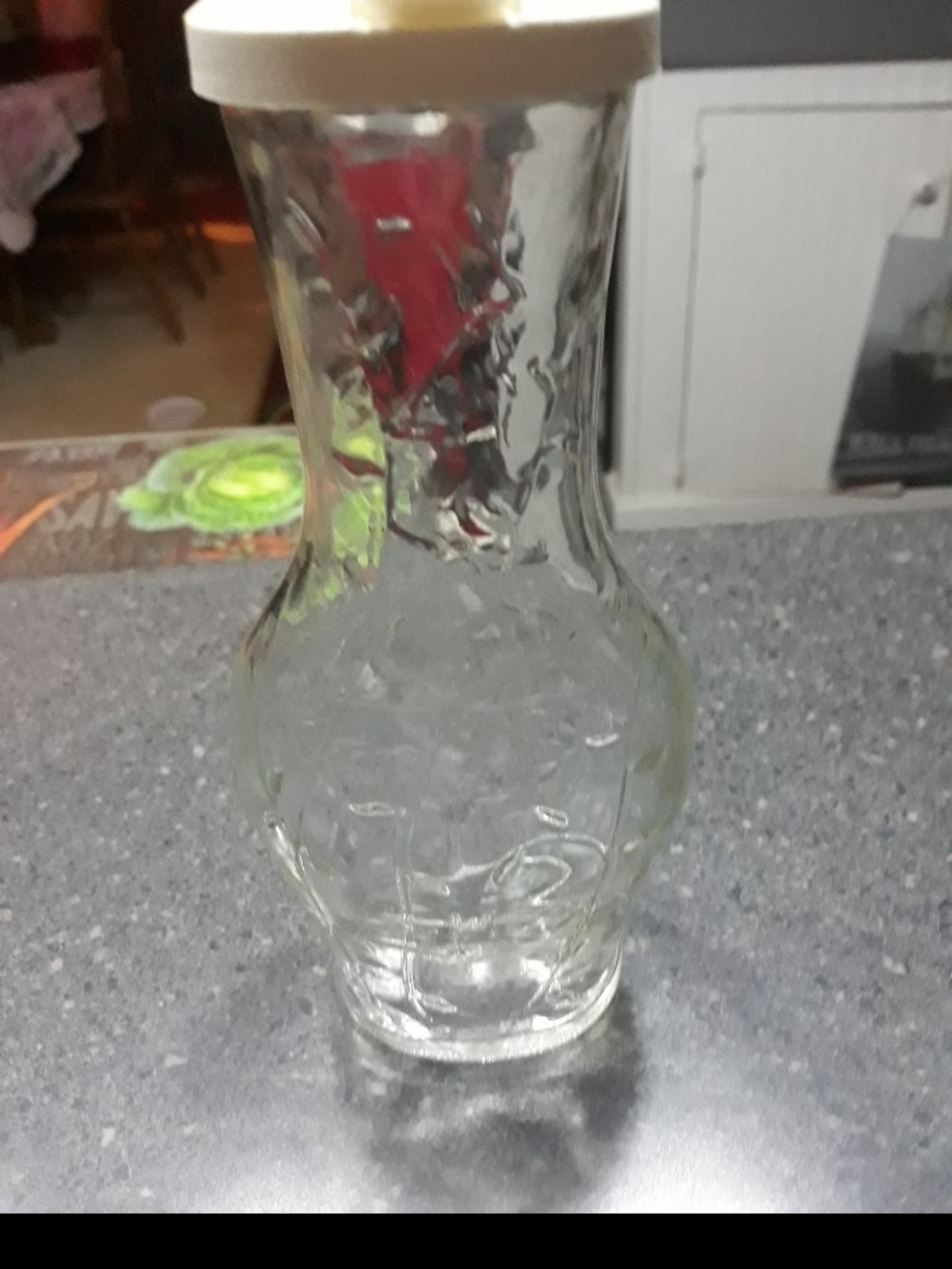 Clear Glass Criette with White Lid - Home Accents
